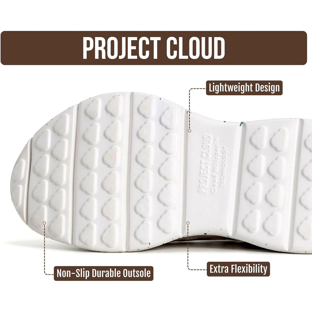 Project Cloud Recharge Recovery Shoes For Women & Men - Waterproof Slip-On Water Shoes, Plush Soft Insole - Non Slip Lightweight Shoes For Gym, Beach, Pool, Garden & Post-Workout Recovery (Recharge)