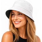 Cooling Bucket Hat for Women Men,Lightweight Wide Brim Sun Hat for Beach,Golf, Fishing,Moisture-Wicking&Foldable White