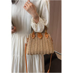 Cross Body Handbags for Women Straw Woven Beach Bag 2026 Summer Handmade Purses Wicker Rattan Bag Holiday