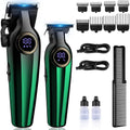 Billar Professional Hair Clipper For Men Hair Cutting Kit Men'S Beard Trimmer Hair Trimmer Shaver Cordless Barber Clippers And Trimmers（Green）