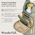 WanderFull Original HydroBag Fits Up to 32 oz Water Bottle Holder with Strap – Hands-Free Crossbody Water Bottle Carrier Bag with Phone Pocket