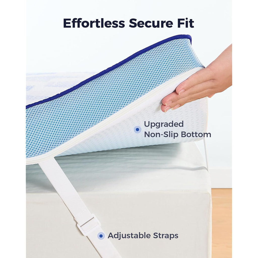 Perlecare 3 Inch Twin Xl Medium-Firm Memory Foam Mattress Topper, Certipur-Us®, Cooling Bamboo Cover, Removable&Washable, Oeko-Tex Certified