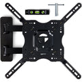 Amazon Basics Full Motion Articulating TV Wall Mount, with Swivel and Tilt, for 26" to 55" TVs and Flat Panels up to 80 Lbs, VESA Compatible, Single Stud, Black