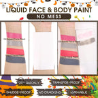 Bobisuka White Face Body Paint Liquid Texture Washable Non Toxic Facepaint Fast Drying Foundation Makeup For Halloween Clown Skeleton Skull Cosplay Sfx Costume Party Large Capacity(130Ml)