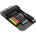 Madesmart Classic Knife Mat For 11 Knives With Soft Grip Base, Carbon