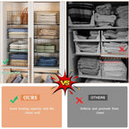 4-Tier Stackable Closet Organizers And Storage Shelves, Foldable Closet Shelf Organizer, Black(Patent Protection)(Patent No. 30022416)