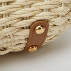 Casual Straw Beach Bags For Women Dumpling Bag Rattan Purses Summer Straw Crossbody Woven Handbag Purse Shoulder Bag Travel