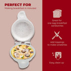 Microwave Egg Muffin Pan – Quick 1-Minute Breakfast Sandwich Maker, Non-Stick, Bpa-Free