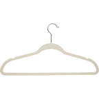Simplify 10 Super Slim Velvet Huggable Hangers In Ivory