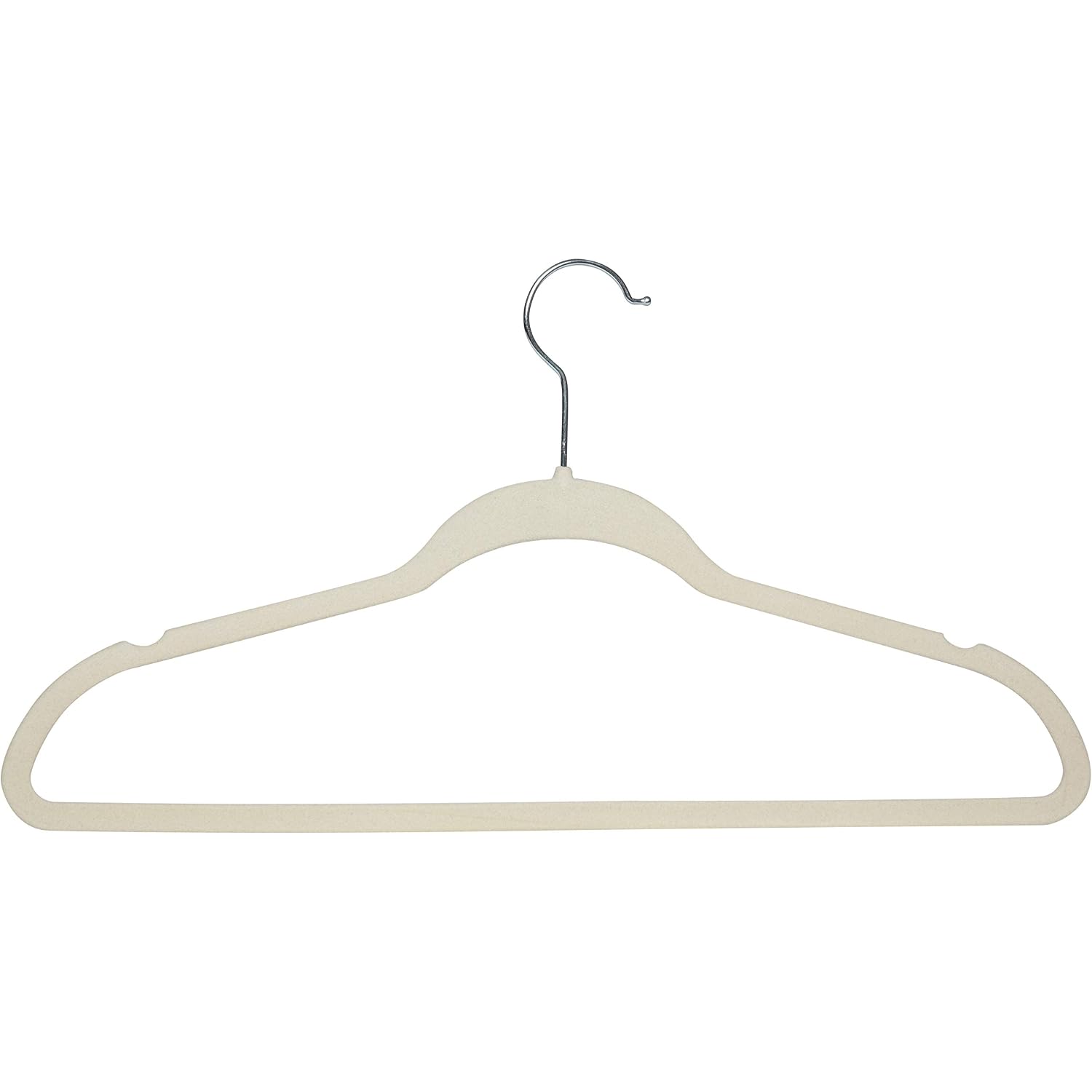 Simplify 10 Super Slim Velvet Huggable Hangers In Ivory