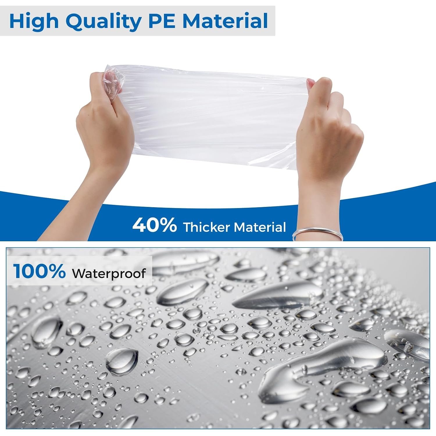 Opret 5/10/20 Pack Rain Ponchos, Disposable Emergency Ponchos Bulk Unisex Waterproof Raincoat For Adults With Drawstring Hood