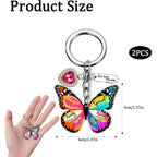 Butterfly Keychain for Women,Christian KeyChain,Bible Verse Religious Inspirational Gift,Pendant Keyring for Bags