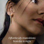 Ross-Simons Lab-Grown Diamond Inside-Outside Hoop Earrings in 18kt Gold Over Sterling, Earrings for Women, Silver Jewelry, Christmas, Birthday Gift, 3/4"