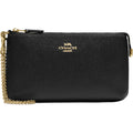 Coach Women's Crossgrain Leather Wristlet W Chain