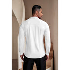 Coofandy Men'S Muscle Fit Dress Shirts Wrinkle-Free Long Sleeve Casual Button Down Shirts