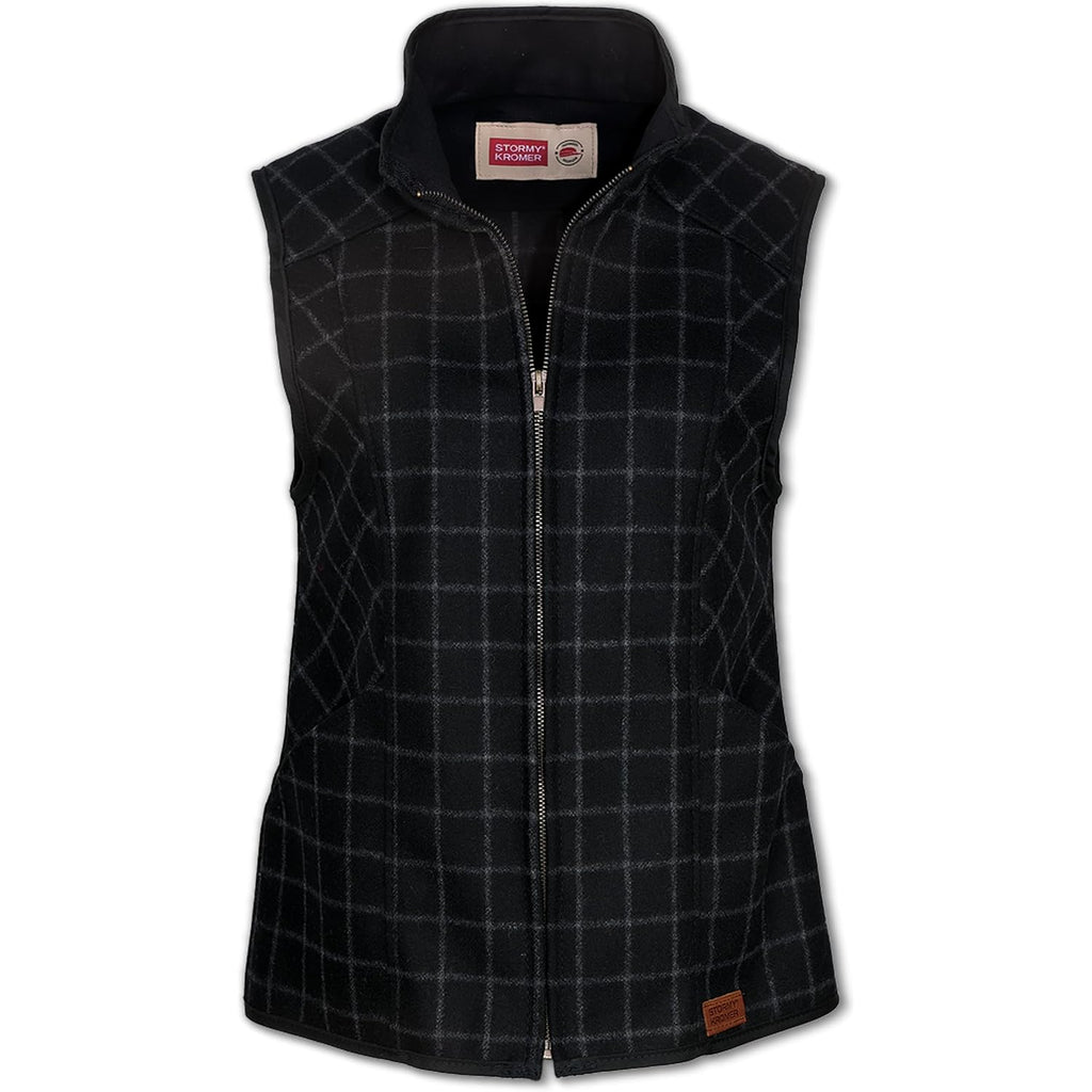 Stormy Kromer The Ida Outfitter, Wool Blend Outdoor Vest, Full Zip W/Princess Seams, Three Pockets, Unlined Lightweight Fit