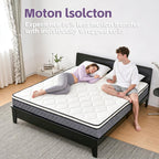 Queen Mattress, 12 Inch Cooling Hybrid Queen Mattress In A Box, Medium Firm With Gel Memory Foam & Individual Pocket Springs, Motion Isolation, Pressure Relief, Certipur-Us