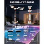 2026 Upgraded Solar Pool Fountain, Dual-Head Adjustable Spray, Extended 8000Mah Battery, 10-Color 4-Mode Led Lights, Auto Dusk Sensor & Timer, Pool Fountains For Inground/Above Ground Pools