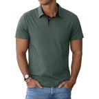 Sailwind Men'S Cotton Polo Shirts Short Sleeve Casual Summer Shirts Classic Collared Golf Shirt With Pocket