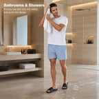 Shower Shoes For Men Women With Arch Support Non Slip Quick Drying Slides College Dorm Bathroom Sandals Pool Slides Lightweight Beach Sandals