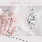 Mothers Birthday Gifts 925 Sterling Silver Always My Mother Forever My Friend Mother Son Love Heart Pendant Necklace,Mom Daughter Jewelry Gifts