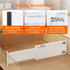 Lifewit 5 Pack Upgrade Drawer Dividers For Clothes, 4" High 11"-17" Adjustable Dresser Drawer Organizers, Expandable White Plastic Drawer Separators For Kitchen, Nursery, Office Organization & Storage