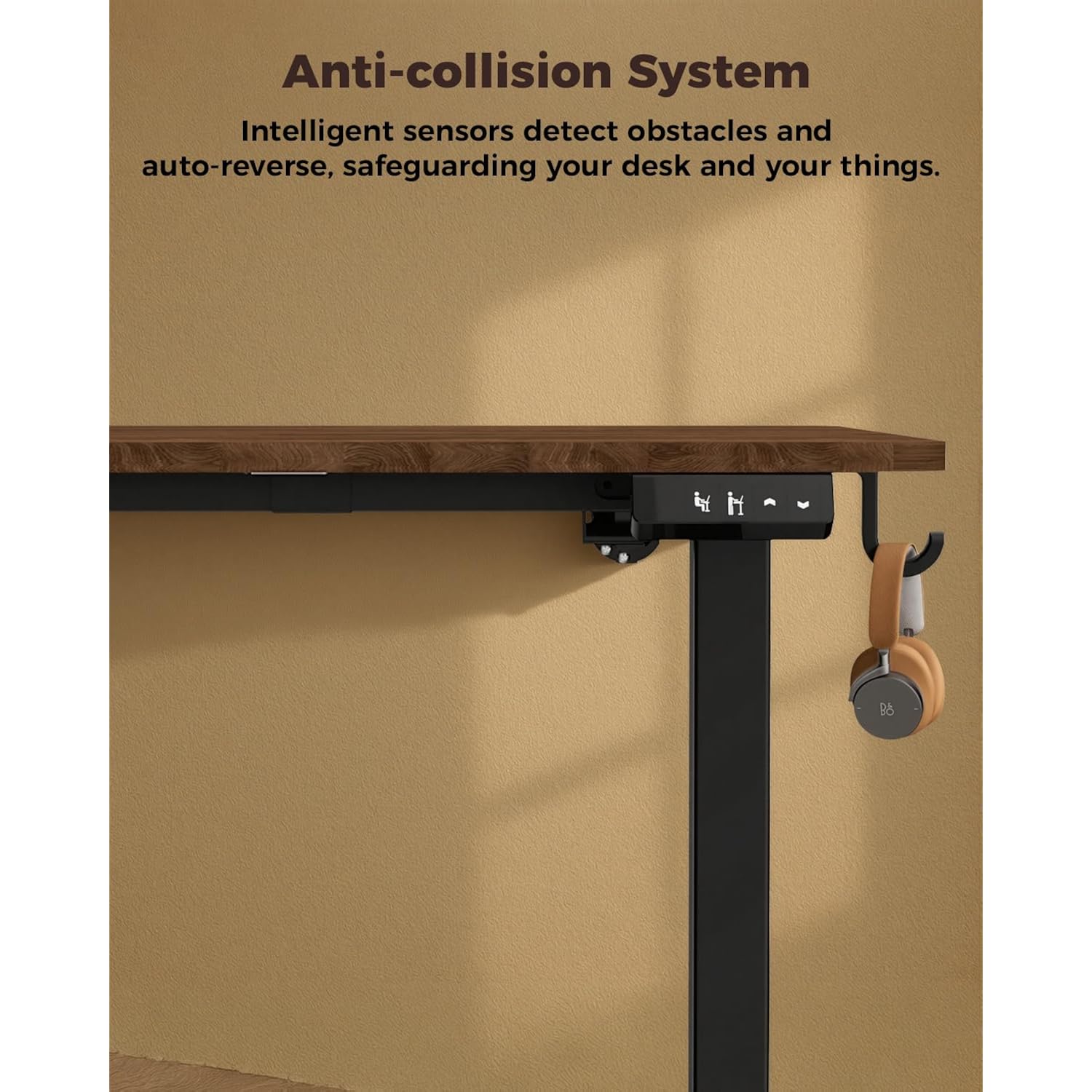 Electric Standing Desk 48" X 24", Height Adjustable 28"-46", Sit Stand Desk With Memory Presets, Smooth & Quiet Motor, Reinforced Frame, Easy Assembly, Ergonomic Home Office Desk