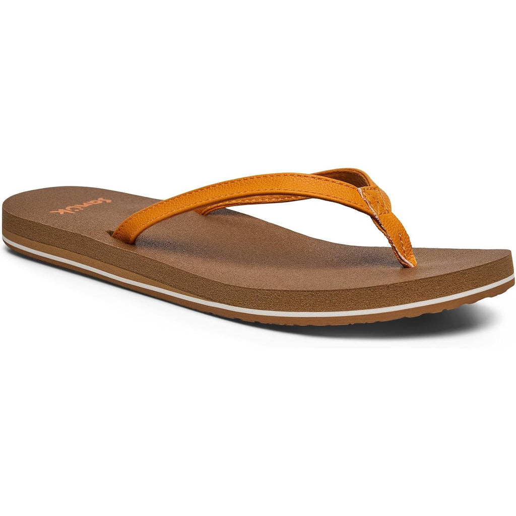 Sanuk Yoga Joy Womens Flip Flops | Yoga Mat Footbed | Sandals For Women | Womens Yoga Sandals | Women'S Beach Sandals