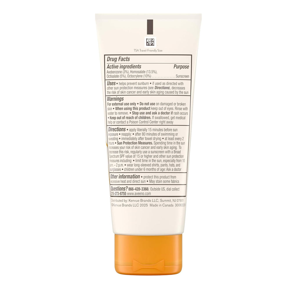 Aveeno Protect + Hydrate Face Sunscreen, Spf 60 Broad Spectrum, For Sensitive Skin, Travel Size, Water Resistant (80 Minutes), Paraben, Oxybenzone & Oil Free, 2 Fl Oz