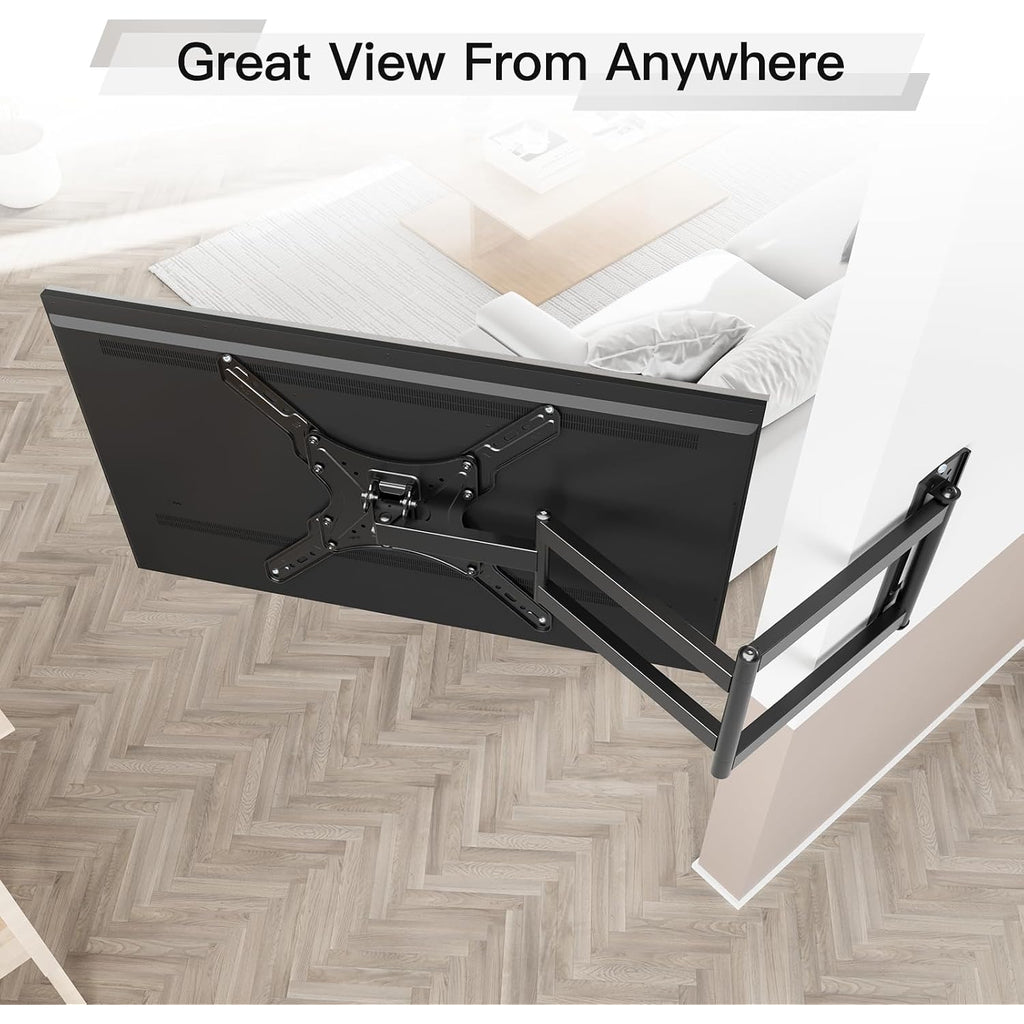 Elived Long Arm Tv Wall Mount For Most 26-65 Inch Tvs, 37.4 Inch Long Extension Tv Mount Swivel And Tilt, Max Vesa 400X400Mm, Full Motion Wall Mount Tv Bracket Holds Up To 77 Lbs.