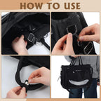 Large Ita Backpack Shoulder Tote Bag Crossbody Handbags Kawaii Black Ita Purse With Clear Pvc Insert For Pin Display Kpop Fan Anime (Pins Not Included)