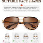 RAYSOL Retro Oversized Aviator Sunglasses for Women Men Metal Double Bridge Aviators Sun Glasses Leopard Frame/Gradient Lens