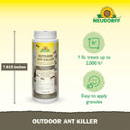 Neudorff Outdoor Ant Killer, Ant Bait Granules 1 Lbs Treats Up To 2,000 Sq. Ft. & Lasts Up To 4 Weeks, Home Perimeter Treatment For Organic Gardening, Insect Bait Attracts And Kills (1 Lb. (Ants))