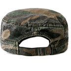 Military Cadet Army Cap For Men Women – Washed Cotton Vintage Adjustable Flat Top Hat