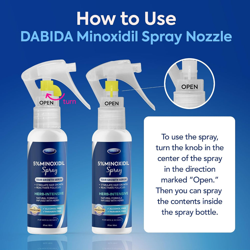 5% Minoxidil Hair Growth For Men And Women: Extra Strength Minoxidil And Biotin Beard Regrowth (2 Fl Oz, Spray 3Pcs)