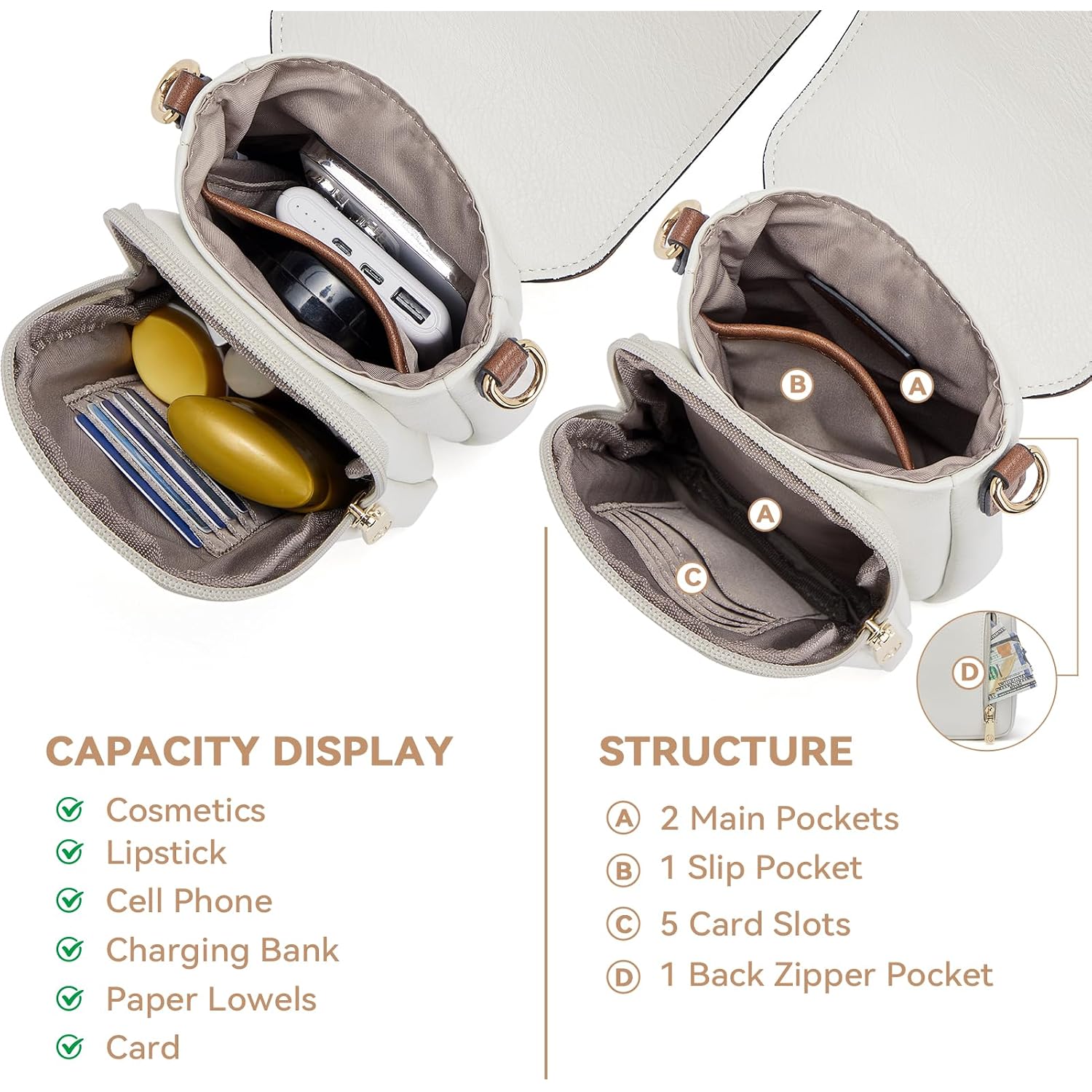 Bostanten Crossbody Bags For Women Cell Phone Purse Leather Wallet Handbags With Card Slots