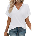 WIHOLL Womens Summer Tops Short Dolman Sleeve Shirts 2026 Fashion V Neck Outfits Clothes