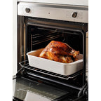 Le Tauci Deep Casserole Dishes For Oven, 13.7”X9.6” Ceramic Baking Dish Set With Roasting Racks, Large Lasagna Pans With Handles, Rectangular Bakeware As Gift For Mom, White (4.6Qt/3.0Qt/1.6Qt), Set Of 3