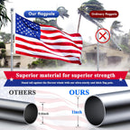 Phitric Flag Pole, Tangle Free Spinning Stainless Steel Rustproof Flagpole For 3X5 Sports Fan Outdoor Flags For Outside House (Silver, 5Ft, Without Bracket)