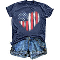 Usa Flag Tee Shirt For Women 4Th Of July Memorial Day Gift T Shirt Casual Short Sleeve American Proud T-Shirt Tops