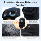 Winter Thermal Hat with Glasses, Trapper Hat for Men with Mask Pilot Face Ski Goggles Built in, Adjustable and Glasses