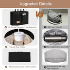Canvas Tote Bag for Women Crossbody Work Purse with Pockets Top Handle Handbag Satchel Bags for Travel Nurse Teacher