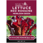 Naturez Edge Lettuce Seeds For Planting, 4 Popular Varieties Non-Gmo Heirloom Seeds, Red Romaine, Bibb Butter, Black Seeded Simpson, Green Ice Lettuce, Romaine, Salad Lettuce, Hydroponic Garden, Usa