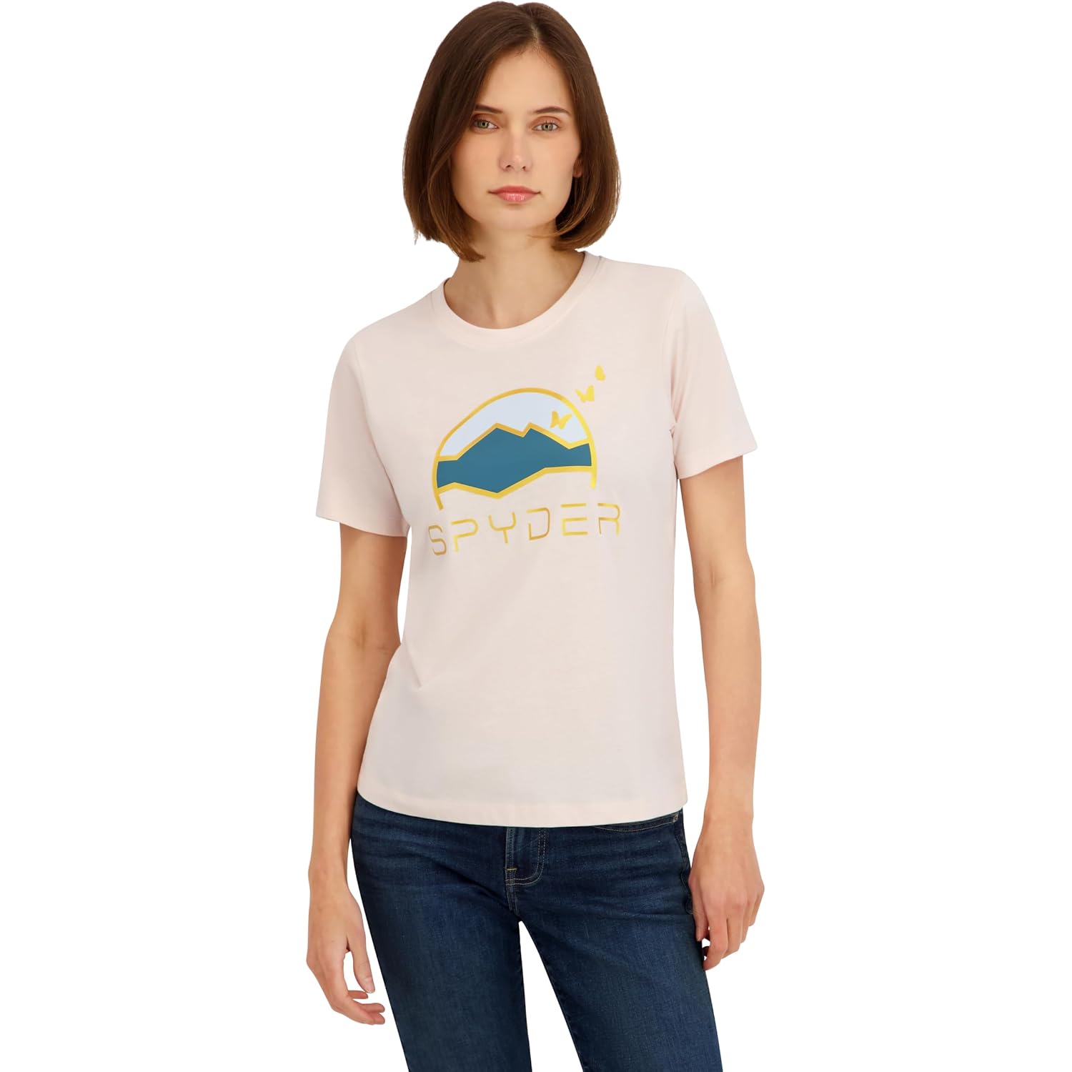 Spyder Women'S Simple Sunset Graphic Short Sleeve Tee T-Shirt