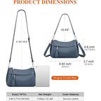 Genuine Leather Crossbody Bags For Women Small Crossbody Handbag Shoulder Purses With 2 Detachable Straps