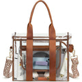Getgto Clear Bags For Women Tote Bag, Crossbody Bag, Stadium Approved Clear Purse For Sports Events, Concert, Work & Beach