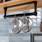 Moneer Paper Towel Holder Under Cabinet, Paper Towel Holder, Aluminum Alloy Kitchen Towel Holders, Self Adhesive Kitchen Roll Holder For Kitchen, Bathroom, Living Room (Black)
