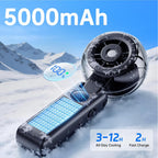 Handheld Misting Fan Portable - Small Personal Mister Fan Blow Cold Air,5000Mah Rechargeable Battery,Water Spray Cooling For Summer Outdoor Travel Beach Lash Makeup,Gifts For Women (Dark Blue)