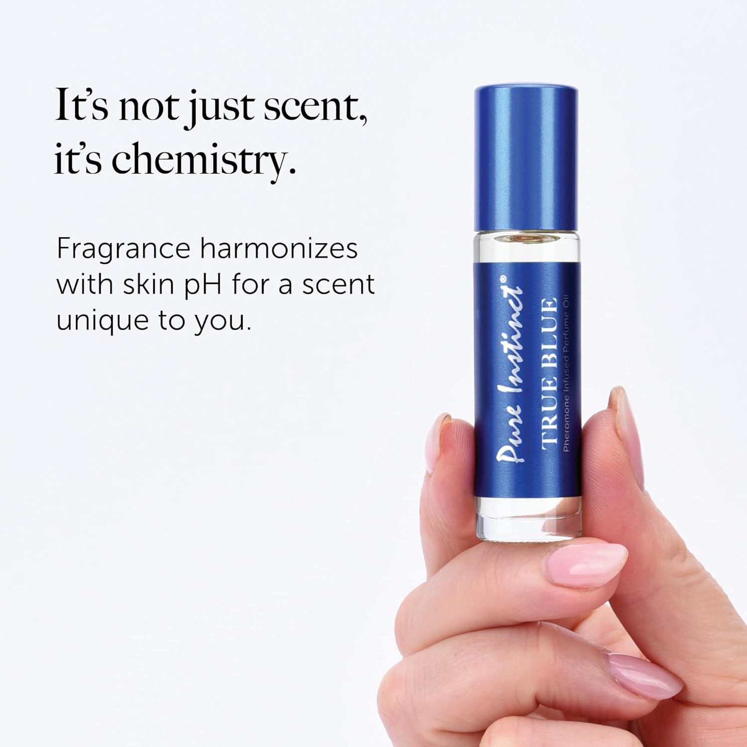 Pure Instinct Pheromone Perfume Roll-On for Women & Men — The Original Pheromone Infused Essential Oil Cologne — Long Lasting Unisex Fragrance, TSA Ready, 0.34 fl oz (10ml)