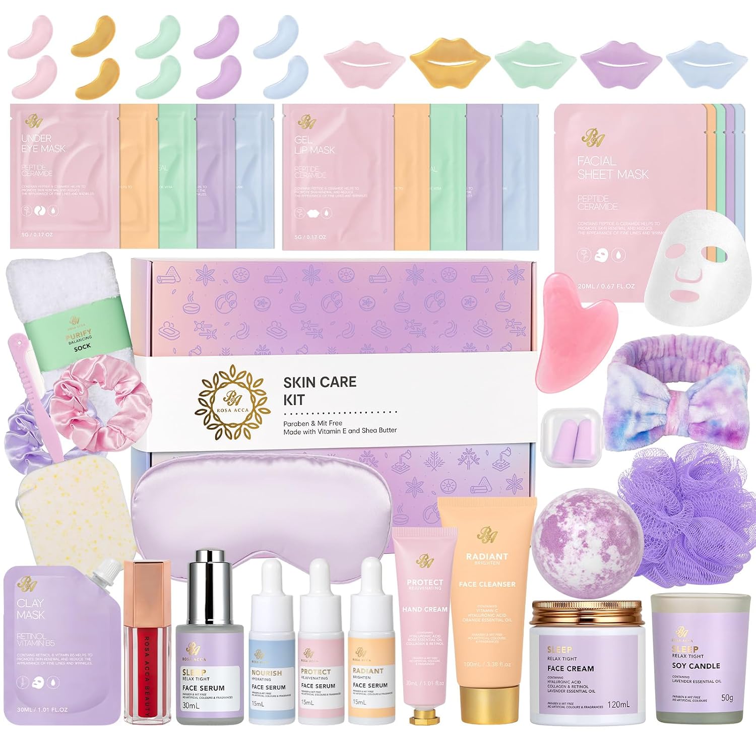 Gifts For Women, Birthday Gift For Women, 38 Pcs Hydrating Skin Care Gift Set, Bath & Body Spa Gift Set, Self-Care Pampering Gift Basket Set, Get Well Soon Gifts, Christmas, Anniversary, Mothers Day
